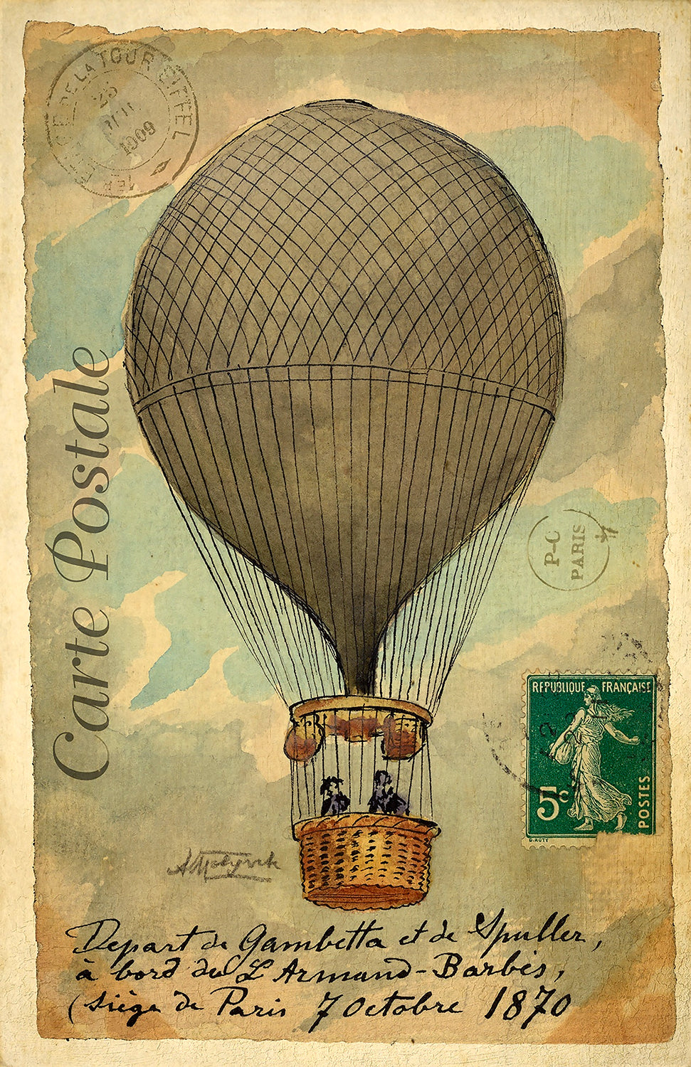 Balloon Postcard