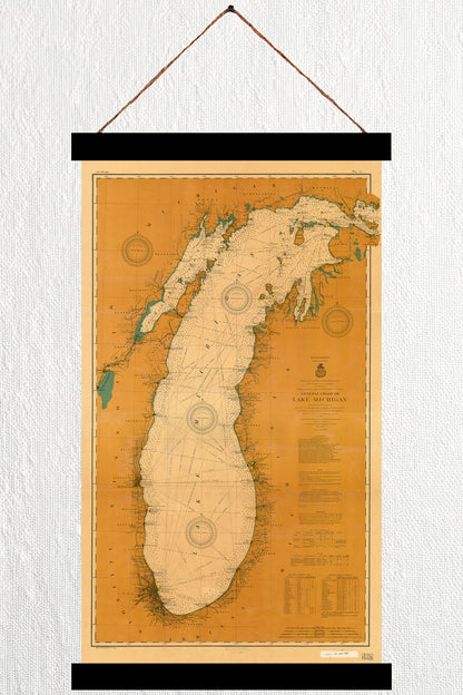 1903 Navigational Lake Michigan Map