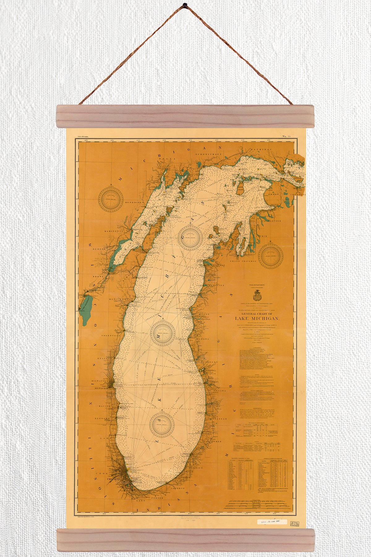1903 Navigational Lake Michigan Map