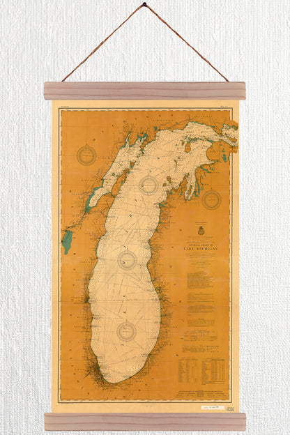 1903 Navigational Lake Michigan Map