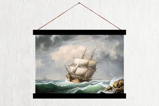 Brig Off the Maine Coast