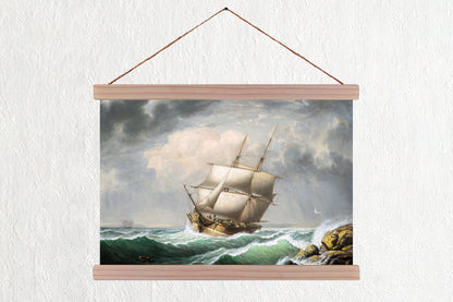 Brig Off the Maine Coast