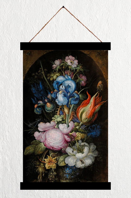 Bouquet of Flowers in a Stone Niche