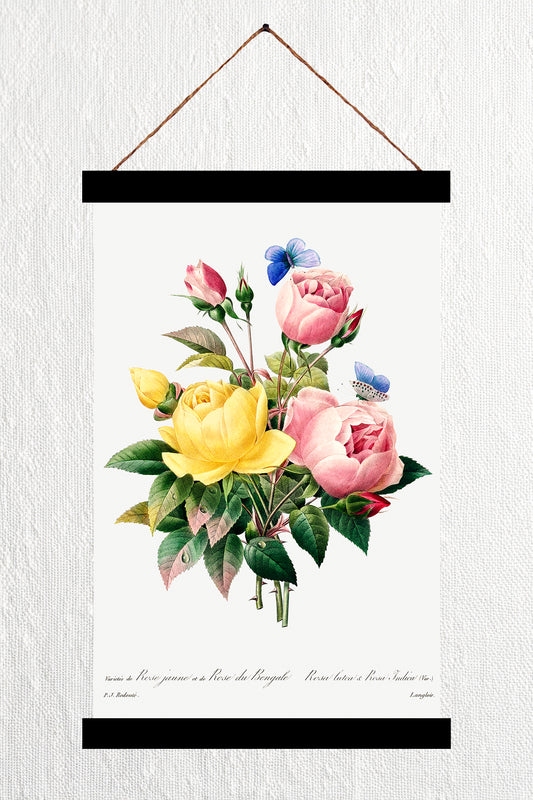 Yellow and Cabbage Rose