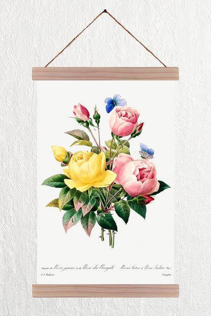 Yellow and Cabbage Rose