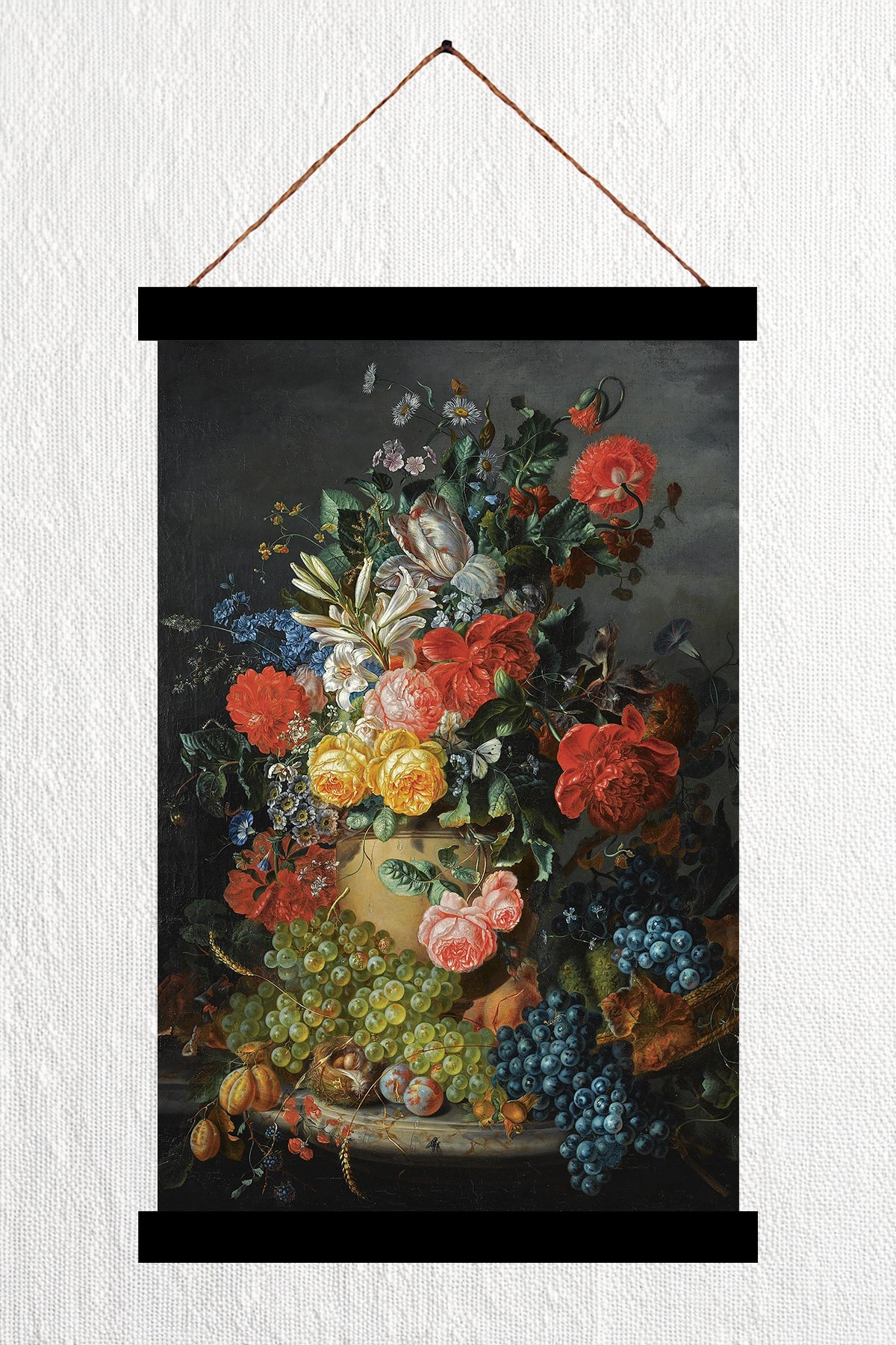 Flower Still Life with Grapes